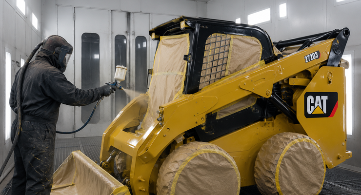 Painting an earthmover