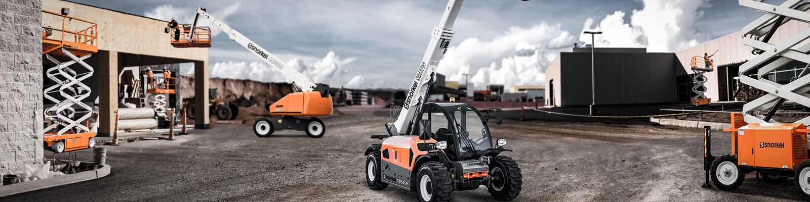 Snorkel brand aerial equipment outdoors