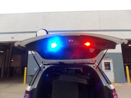 Police vehicle trunk internal lights