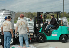  Mitsubishi 3,000-3,500 lb Capacity Electric Cushion Tire Forklift 