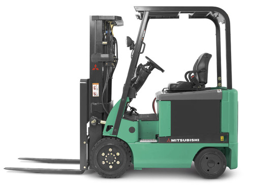 Mitsubishi 3,000-3,500 lb Capacity Electric Cushion Tire Forklift