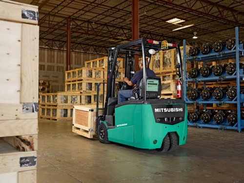 Mitsubishi 3,000-4,000 lb Capacity 3-Wheel Forklift