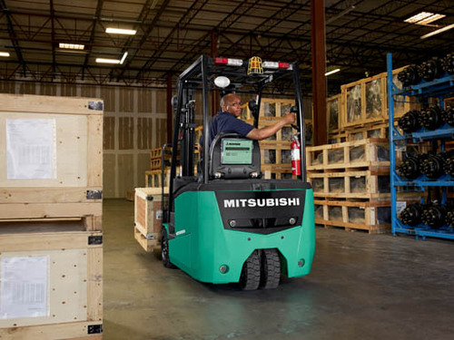 Mitsubishi 3,000-4,000 lb Capacity 3-Wheel Forklift