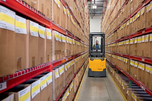 Junheinrich EKS 314 High-Level Order Picker Narrow Aisle Far View