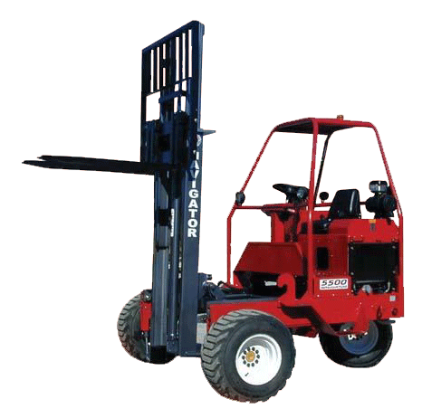 5,500 lb capacity truck mounted forklift rental from Fallsway