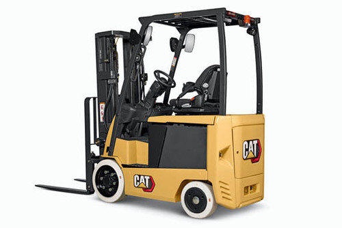 6,500 lb capacity electric forklift rental with cushion tires from Fallsway
