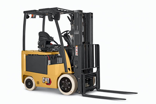 6,500 lb capacity electric forklift rental with cushion tires from Fallsway