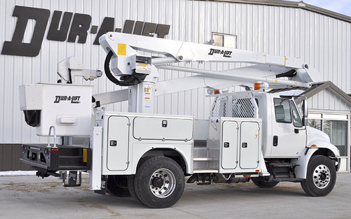 Dur-A-Lift Telescopic Articulating Material Handling Bucket Truck DLT2 Series Bucket Side 