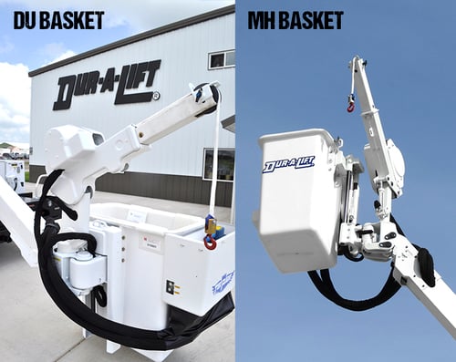 Dur-A-Lift Telescopic Articulating Material Handling Bucket Truck  DPM2 Bucket View