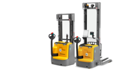 feature picture of 3,500 lb. Straddle Pedestrian Walkie Stacker