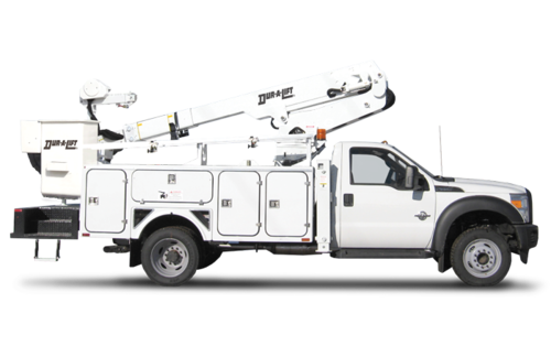 Dur-A-Lift Telescopic Material Handling Bucket Truck DPM2 Series Side View