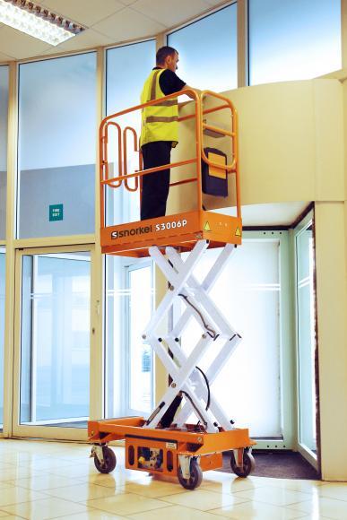 feature picture of Snorkel S3006P Push-Around Mini Scissor Lift