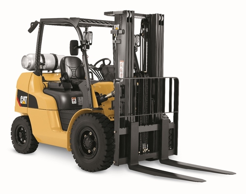 Front angled view of 8,000 – 12,000 lb. forklift by CAT