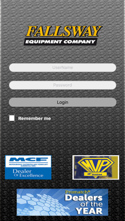 Fallsway Mobile App Signup screen