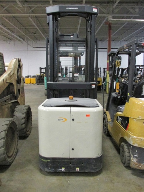 Straight View of Back of Used 2014 Crown SP3510-30 Order Picker Forklift