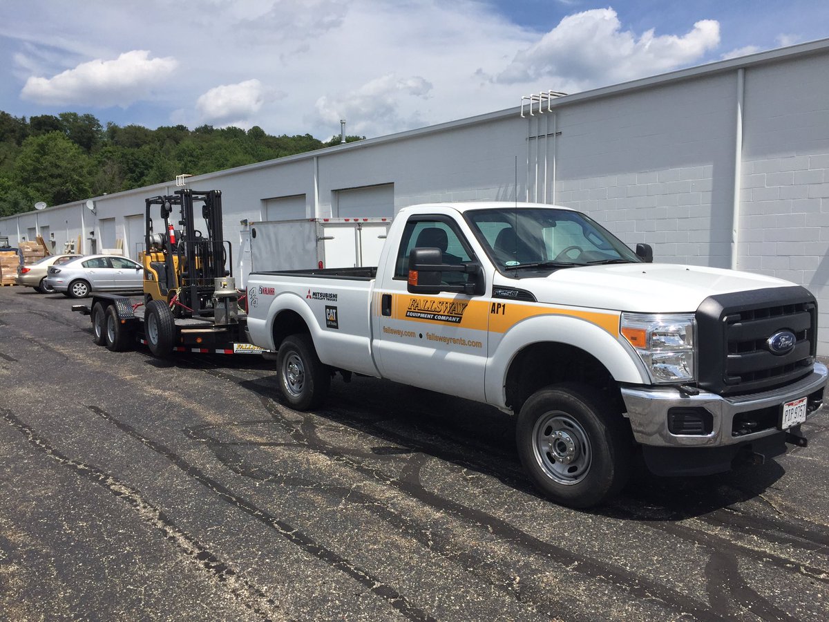 Fallsway truck pulling forklift