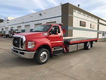 2022 Ford F650 4x2 with a 22 foot Jerr-Dan XLP Steel Bed